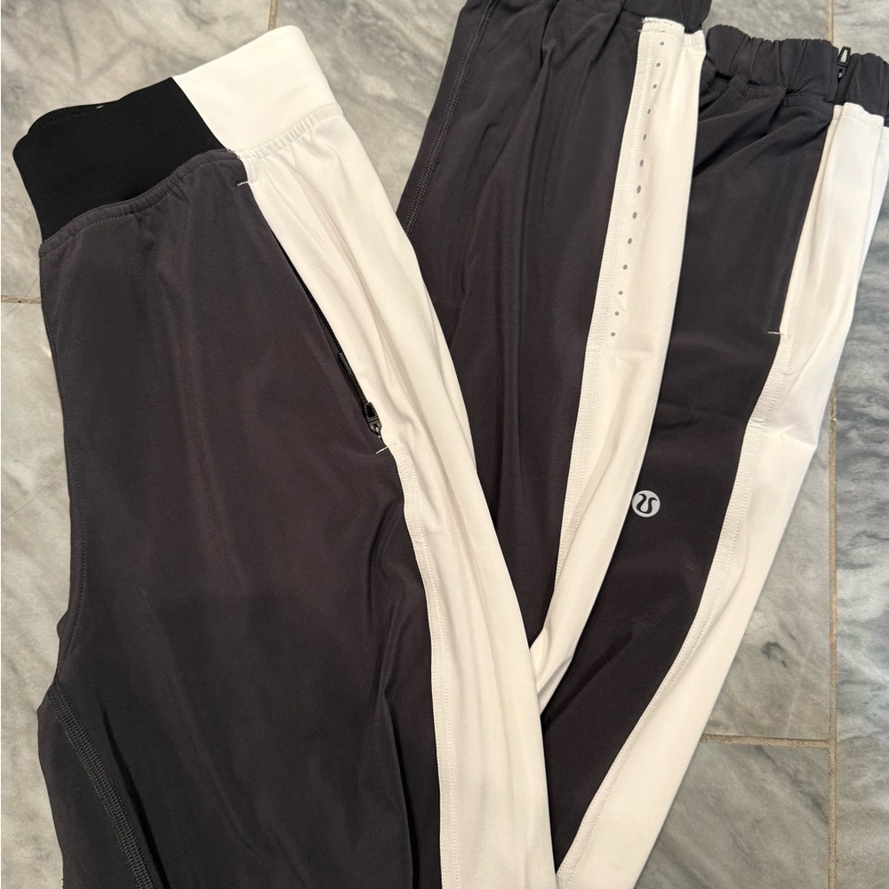 Black and White Athletic Pants